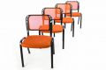 Sada 4 stohovatelných kongresových židlí, oranžová