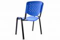 Sada 2 x stohovatelná plastová kancelářská židle - modrá