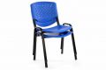 Sada 2 x stohovatelná plastová kancelářská židle - modrá