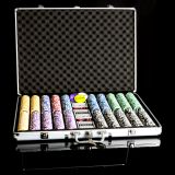 Poker set 1000 žetonů s kovovým jádrem, hliníkový kufr