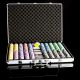 Poker set 1000 žetonů s kovovým jádrem, hliníkový kufr