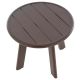 Kulatý hliníkový stolek, tmavě hnědý