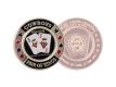 Poker guard Stříbrný ochranný žeton - KK