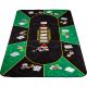 Skládací pokerová podložka, zelená/černá, 200 x 90 cm