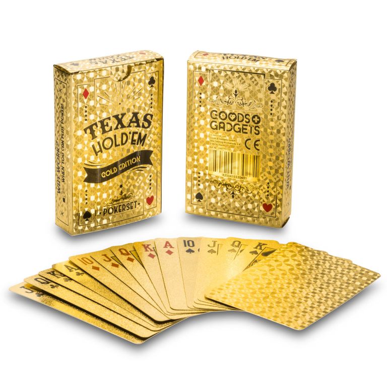 Plastové karty na poker Deluxe Gold