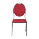 Kongresová židle kovová MONZA, červená, stohovatelná