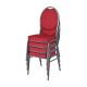 Kongresová židle kovová MONZA, červená, stohovatelná
