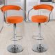 Sada barových židlí 2 ks, oranžová,  53 x 105 x 52 cm