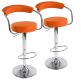 Sada barových židlí 2 ks, oranžová,  53 x 105 x 52 cm