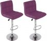 Sada barových židlí, fialová, 2 ks