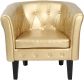 Miadomodo Křeslo s taburetem Chesterfield, zlaté
