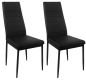 Sada jídelních židlí s PU kůží, černé, 2 ks