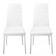 Sada jídelních židlí s PU kůží, bílé, 2 ks
