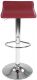 Barová židle z umělé kůže, tmavě červená