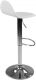 Sada barových židlí s podnožkou, bílá, 2 ks