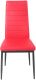 Sada jídelních židlí s PU kůží, červené, 2 ks