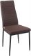 Sada jídelních židlí s látkovým potahem, hnědé, 2 ks